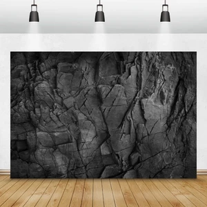 Фоны для фотосъемки темно-черный Карбон каменная пещера мраморная поверхность текстурный узор декор для вечеринки фото декорации фотосессия Фотостудия