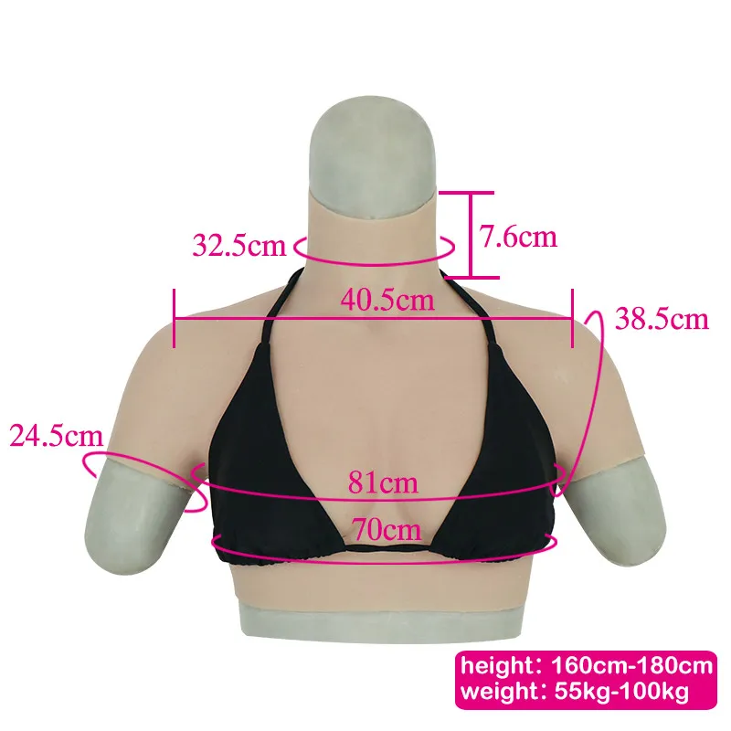 Круглая шея транссексуал силиконовые поддельные формы груди Трансвестит