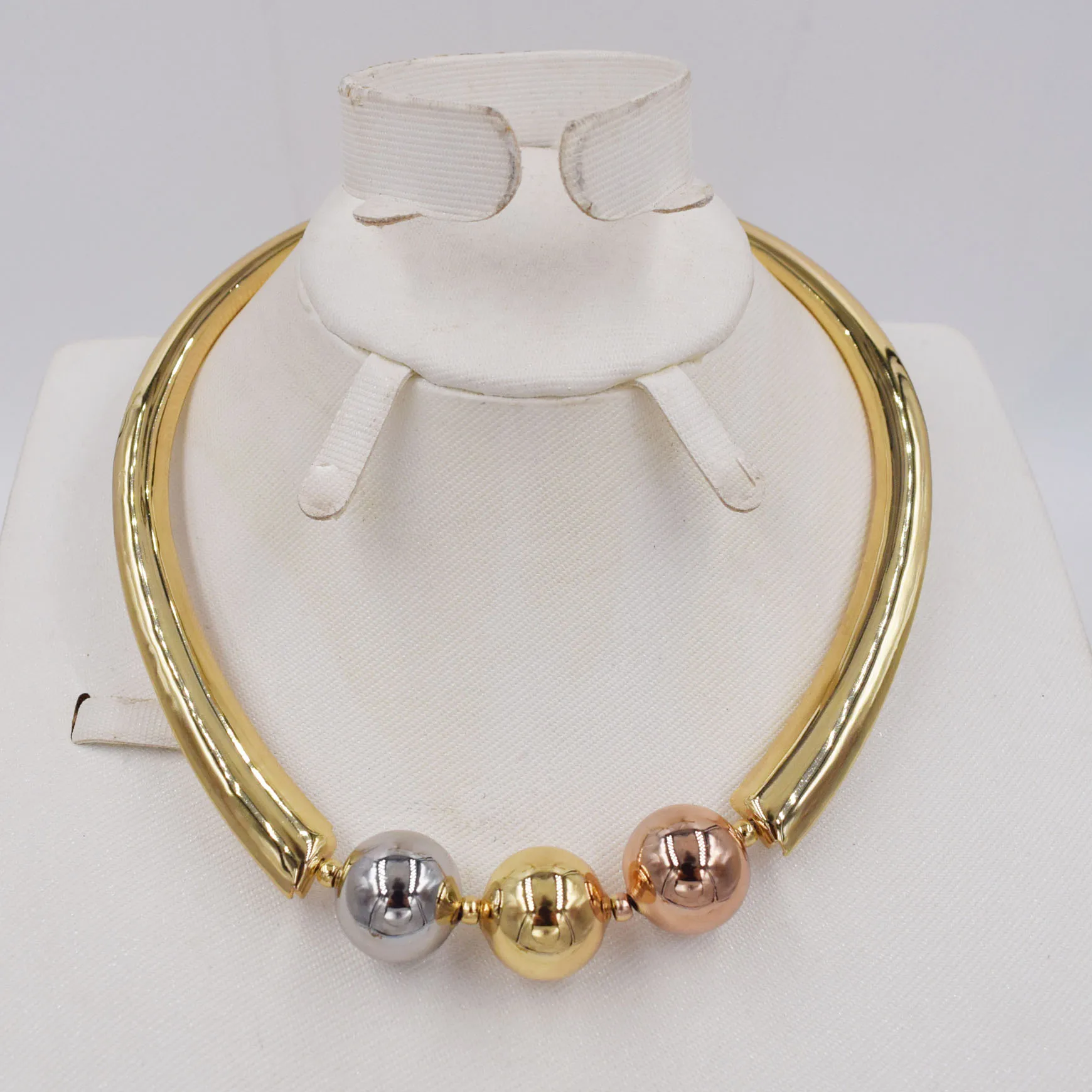 2019New Дубай золотые Ювелирные наборы ожерелье набор для женщин африканские бусы