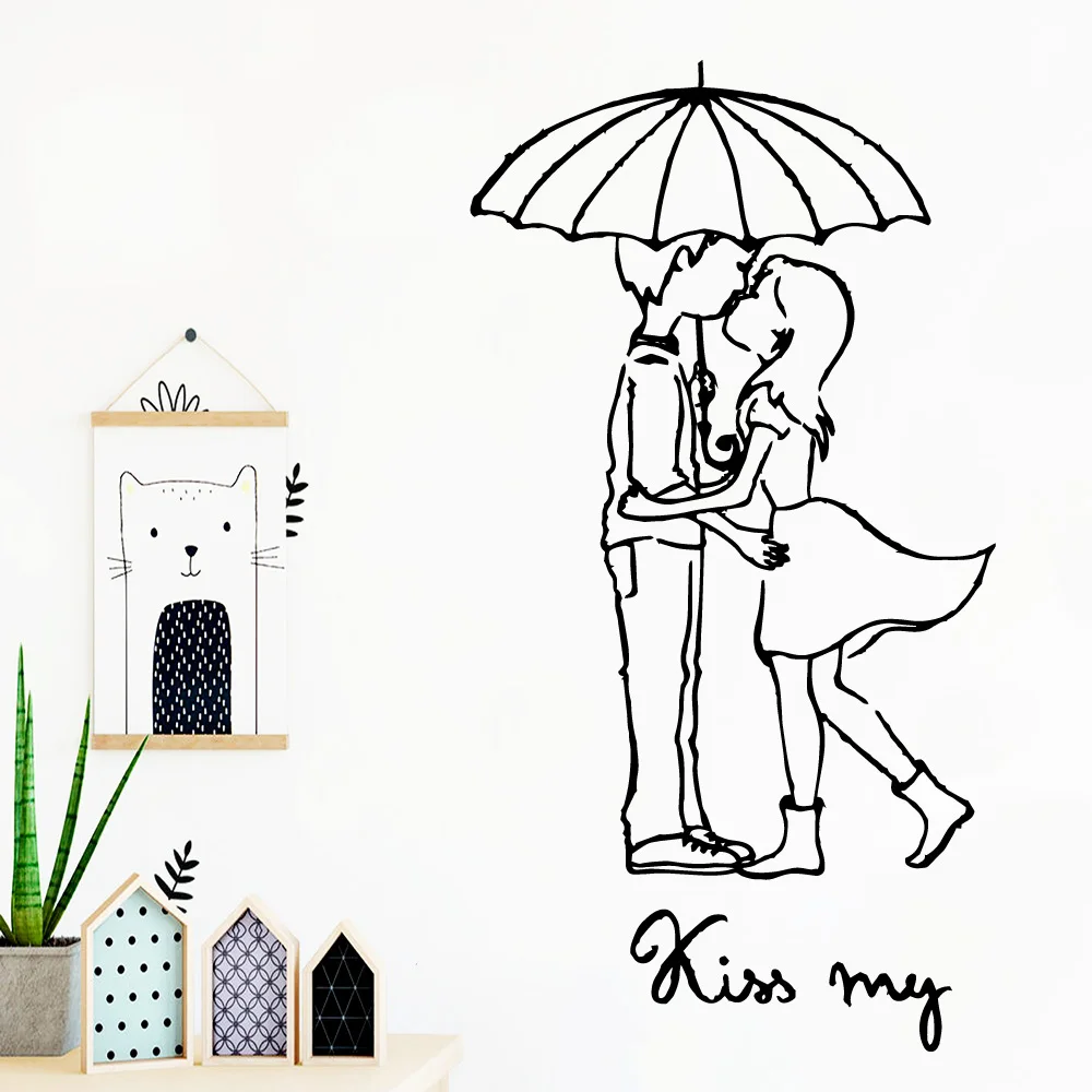 Романтические самоклеящиеся виниловые обои Kissing My для гостиной украшение