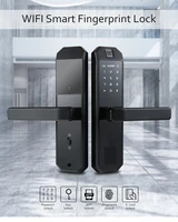 tuya app smart door lock fingerprint rfid card and bracelet wifi electronic password door lock home security digital lock