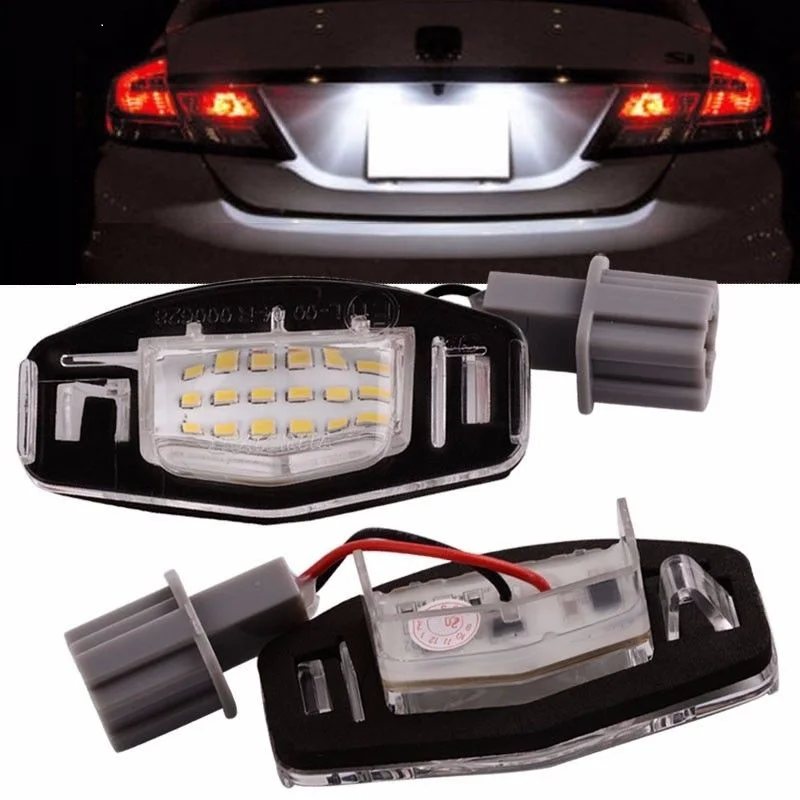 

TIPTOP 2Pcs 18 LED License Plate Light Direct Fit For Acura TL TSX MDX Honda Civic Accord