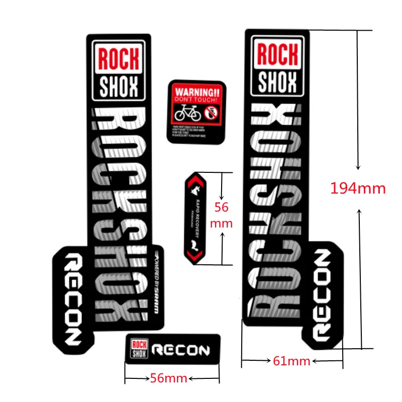 Front Fork Decals For Rock Shox RECON Free Shipping Mtb Road Bike Stickers Bicycle Cycling Waterproof Accessories | Спорт и
