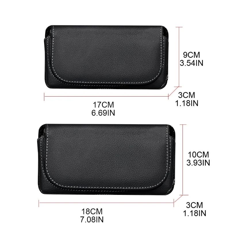 

J60D Men Vintage PU Leather Waist Bag Phone Pouch Sport Belt Hip Belt Loop Holster Wallet Carry Case Purse