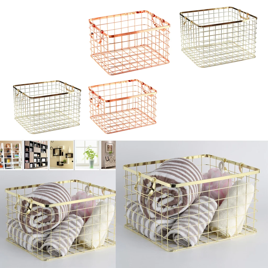 

Nordic Style Metal Utility Storage Bin Laundry Basket , 2 Color