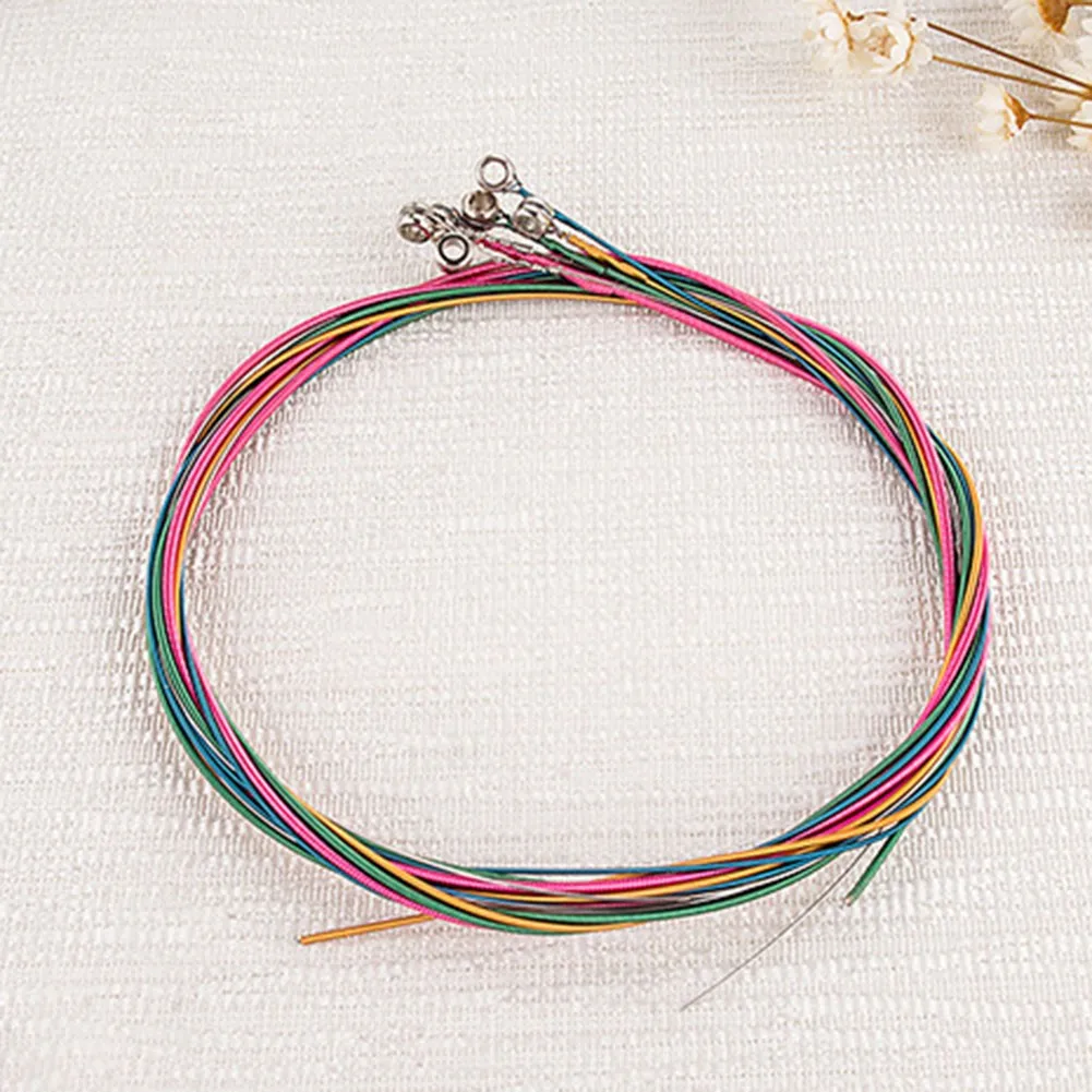 1 Набор/6 шт. цветные Струны для акустической гитары высококачественные