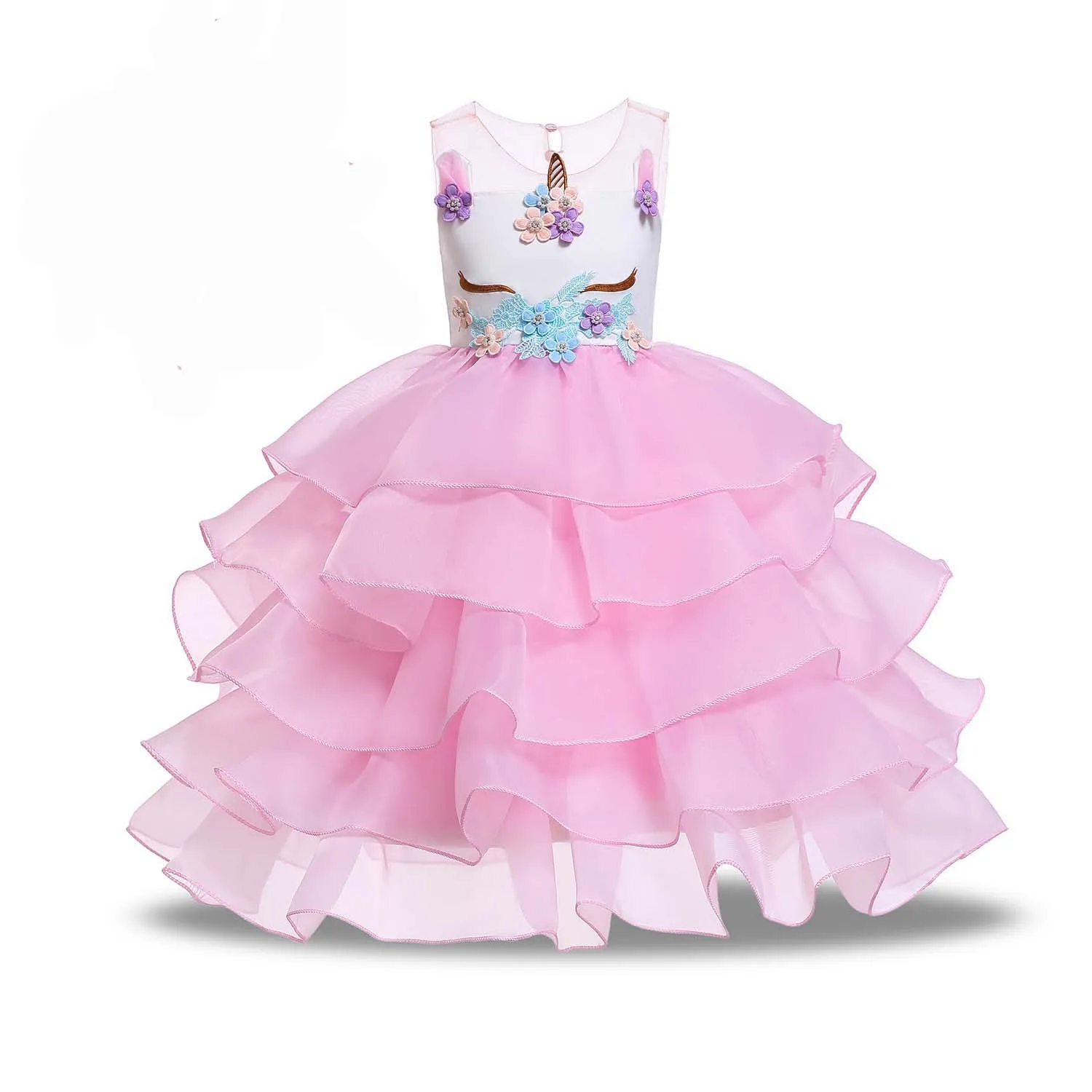 Girls Perform Unicorn Princess Lace Elegant Evening Party Cosplay Costume Toddler Christmas Dress | Детская одежда и обувь