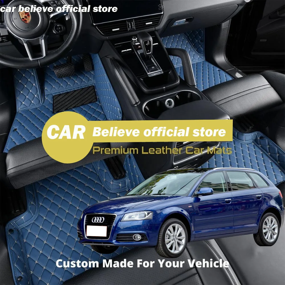 

Leather Car Floor mats for Audi A3 2013 2012 2011 2010 2009 2008 Carpets Rugs Pads Interior Parts Accessories
