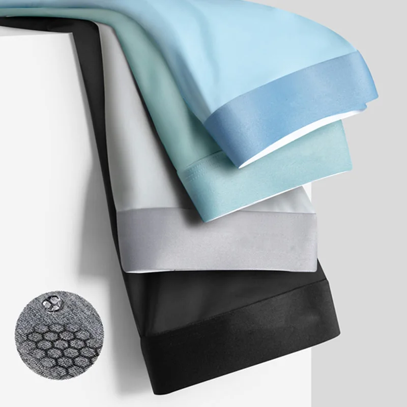 

Боксеры мужские из ледяного шелка, тонкие дышащие, антибактериальное нижнее белье, шорты-боксеры