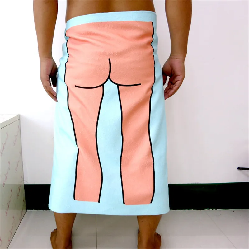 Сексуальное мужское банное полотенце с мультяшным рисунком из микрофибры