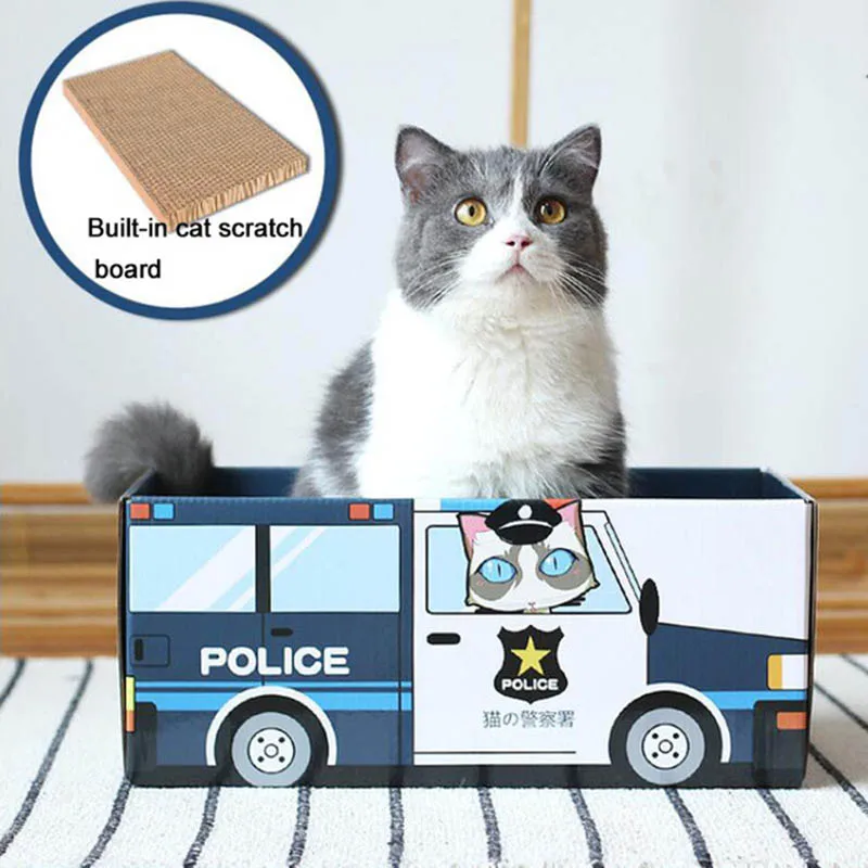 Домашнее животное Кошка Кровать Дом складной гофрированная Бумага Уютный