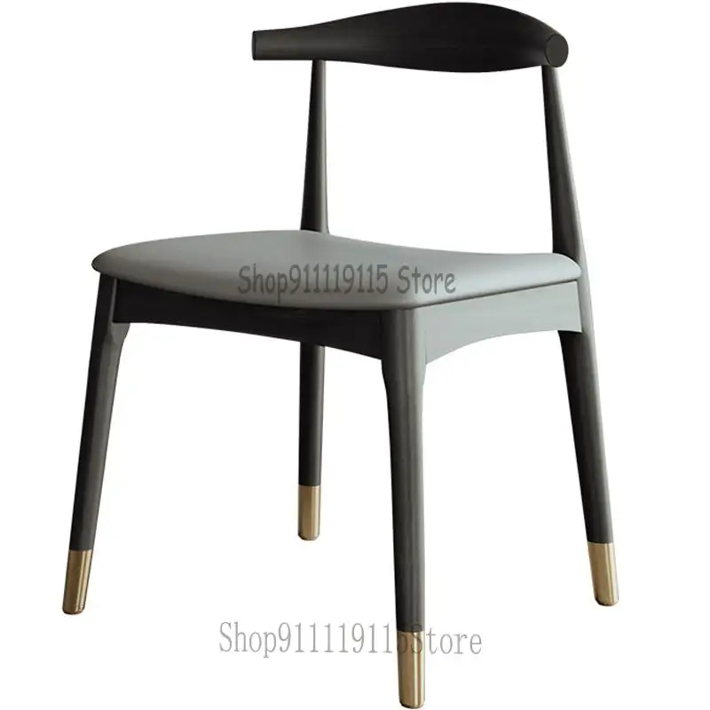 Стул Nordic Luxury Chair Ox Horn Solid Wood Back Simple Dining Household Desk Restaurant on.