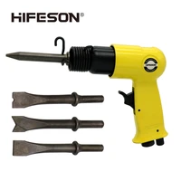 hifenson 150y high quality 120mm air hammer handheld pistol gas shovels small rust remover pneumatic tools with 4 chisels
