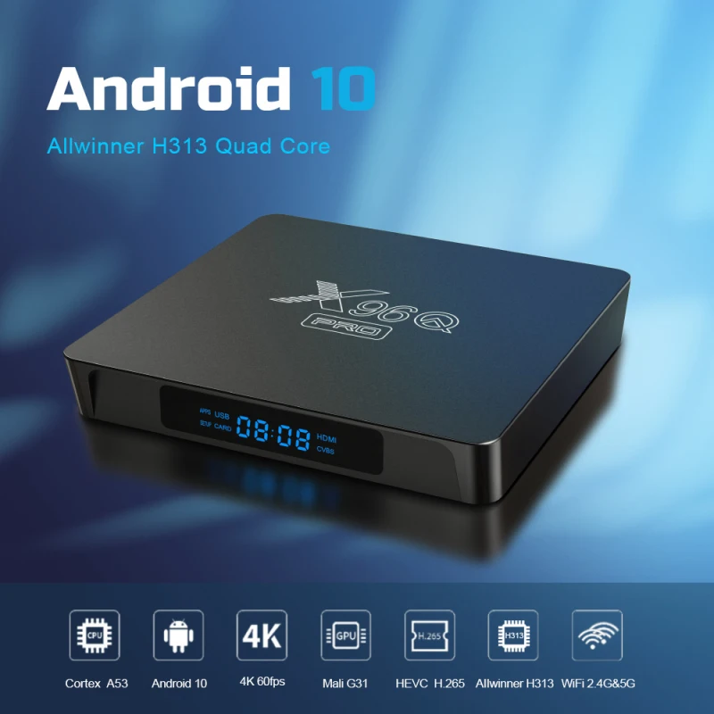 

ТВ-приставка X96Q PRO, Android 10,0, 4K HD, Wi-Fi, 2,4G и 5G