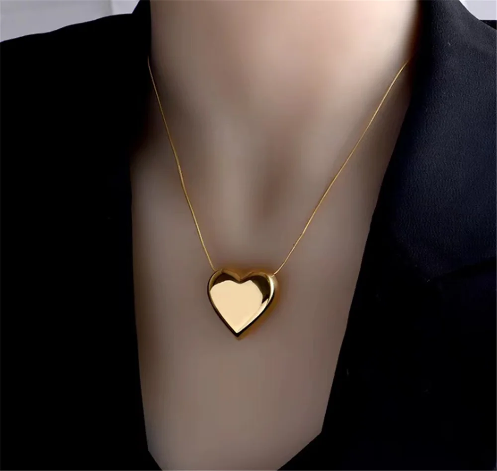 Цепочка Из Нержавеющей Стали 316L с подвеской Love глянцевое ожерелье из титановой