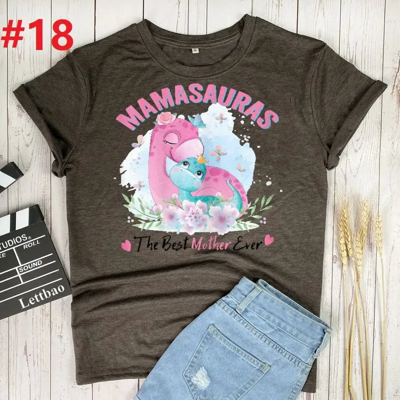 

Женский топ с коротким рукавом Mamasaurus T-Rex Dinosaur Mama, летний белый укороченный топ с принтом, модель 2021 в стиле Харадзюку