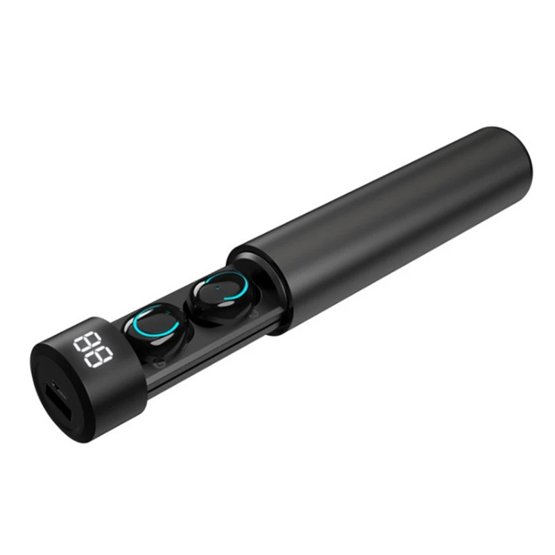 

Беспроводная Bluetooth-гарнитура, спортивная водонепроницаемая гарнитура с шумоподавлением светодиодный со светодиодным цифровым микрофоном ...