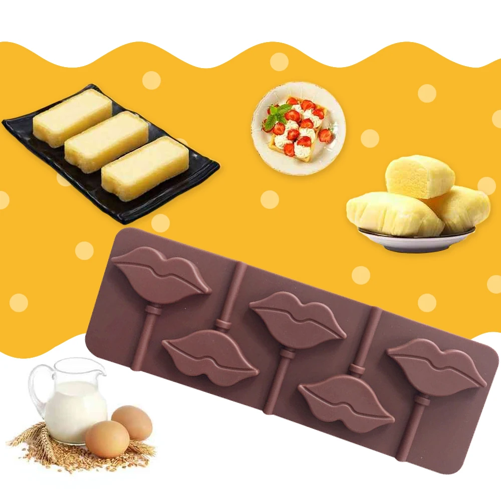 Творческий Рот Красные Губы силиконовые шоколадные формы леденец плесень