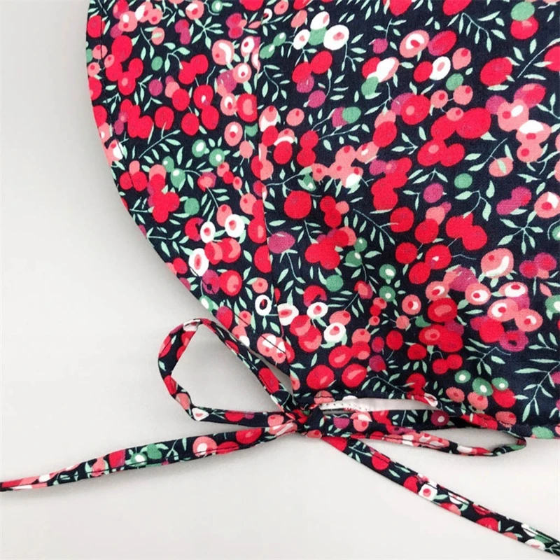 

Baby Cotton Floral Printing Sun Hat Infant Wide Brimmed Bonnet Newborn Photograpy Props