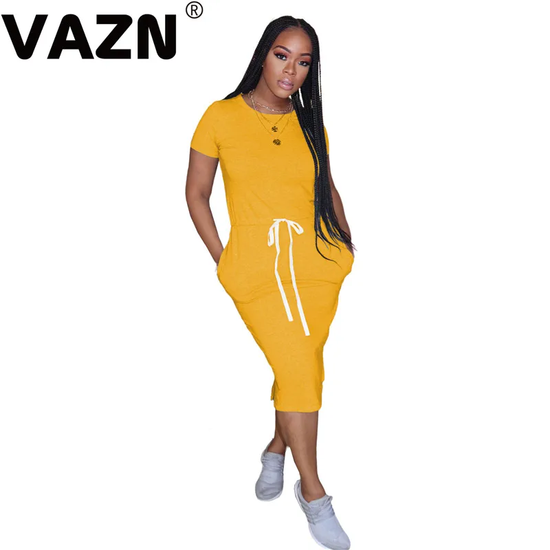 Женское леопардовое платье с коротким рукавом VAZN Черное Платье макси круглым