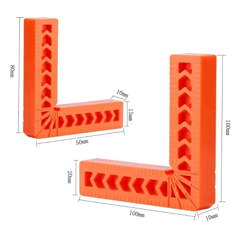 

2021 New Angle Clamp 90 Degrees 6PCS Woodworking Right Angle Ruler Angle L-Type Right Angle Clamp Woodworking Tool Auxiliary