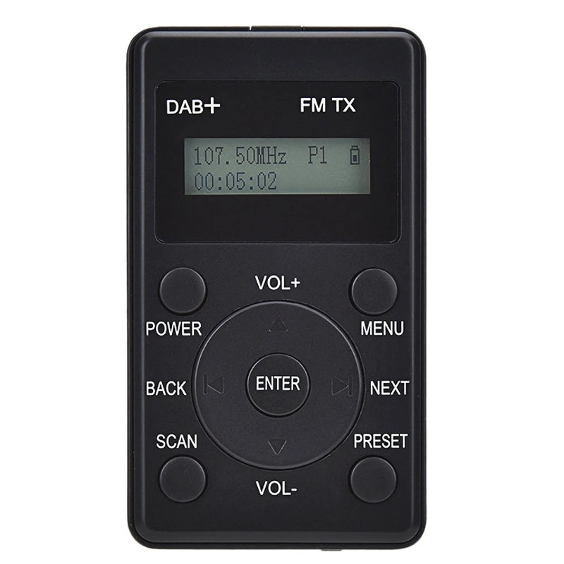 Портативное мини-радио DAB +/DAB/FM радио стерео карманное с ЖК-дисплеем и наушниками |