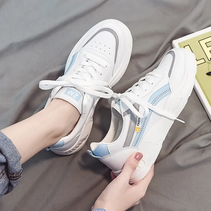 

Spring Fashion Women White Shoes Thick Soled Heightened Design Brand Casual Shoes Comfortable Breathable Sports Sneakers Sapatos