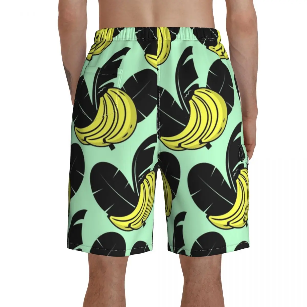 

Banana Board Shorts Men Beach Swimming Trunks Polyester Pattern Swim Trunks