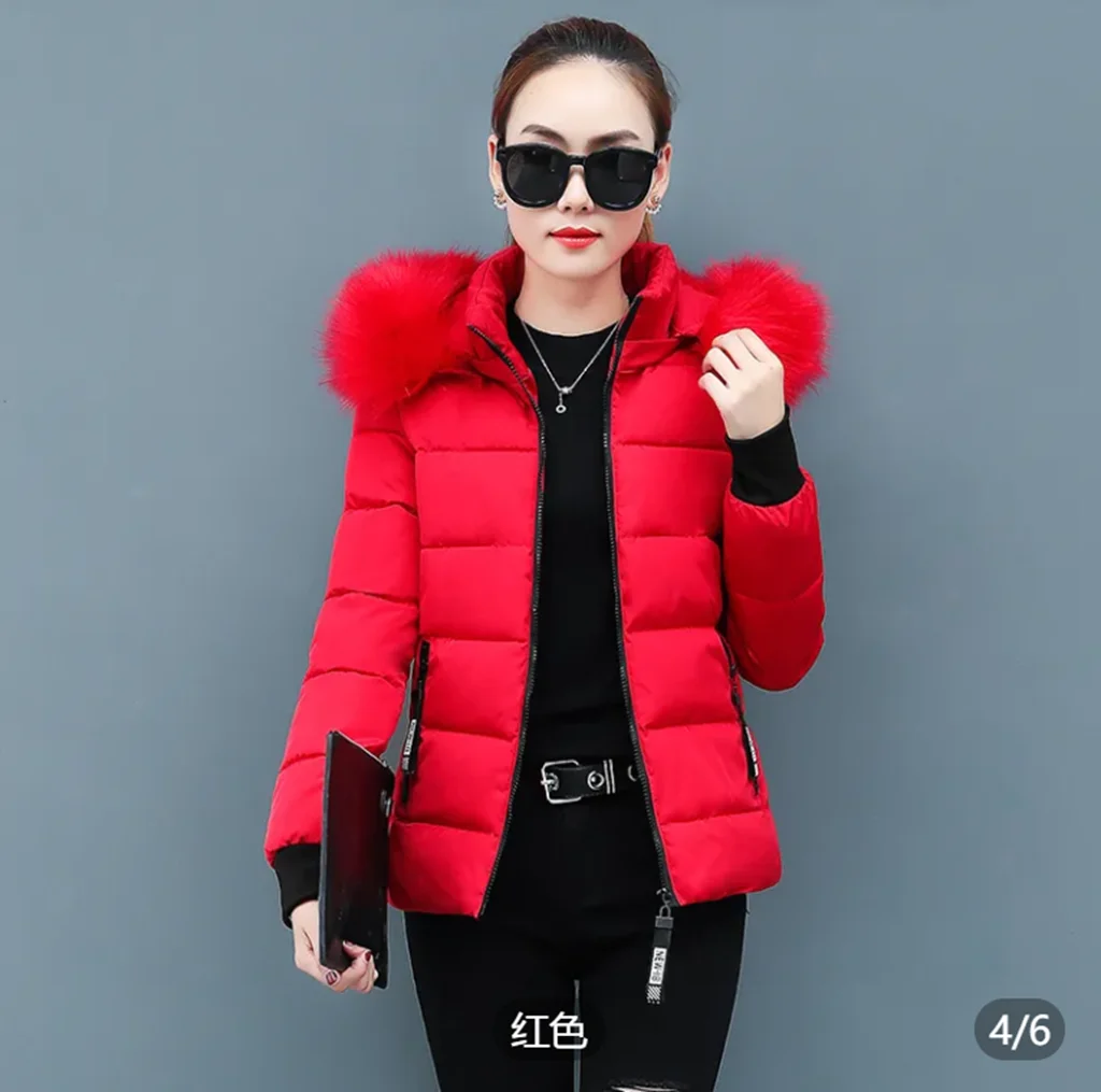 Женская зимняя модная теплая Толстая однотонная короткая стильная пуховая парка
