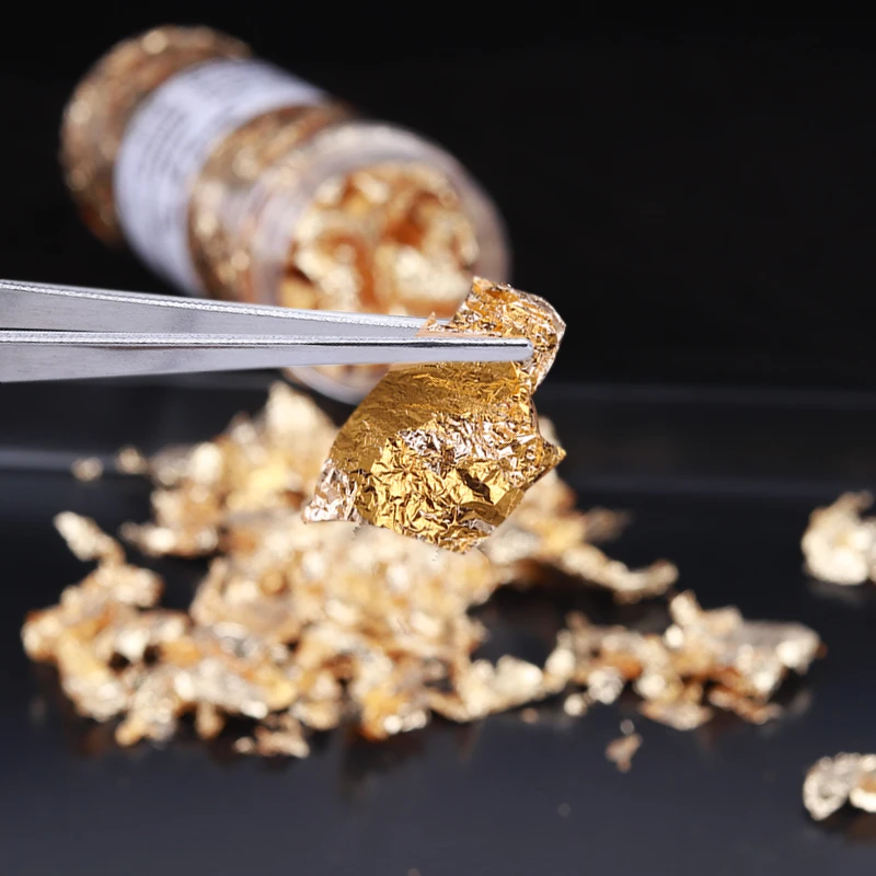 1 шт. съедобные натуральные золотые листья шабин хлопья 2 г 24 к Золотые