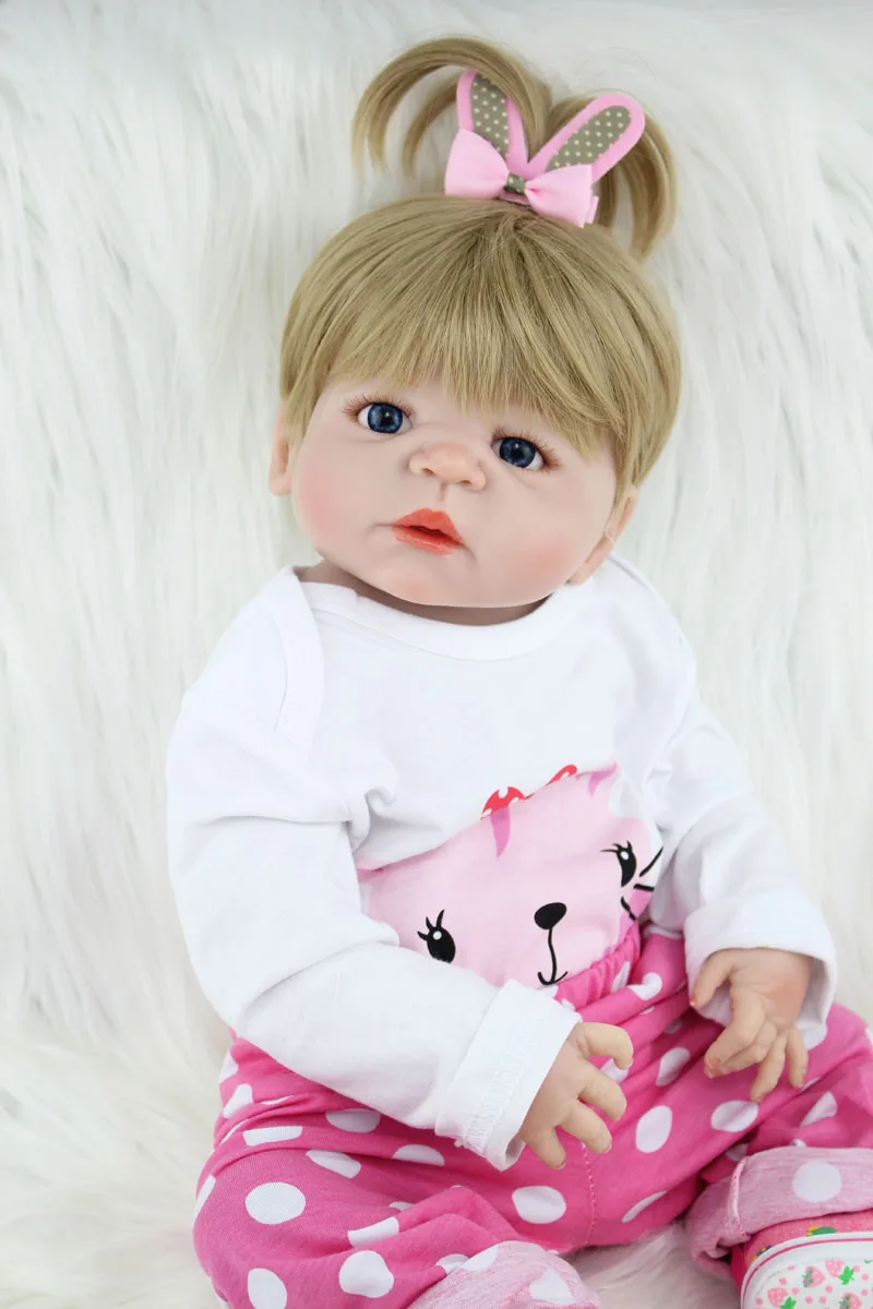 Полностью силиконовая кукла реборн BZDOLL 55 см игрушки для новорожденных принцесс