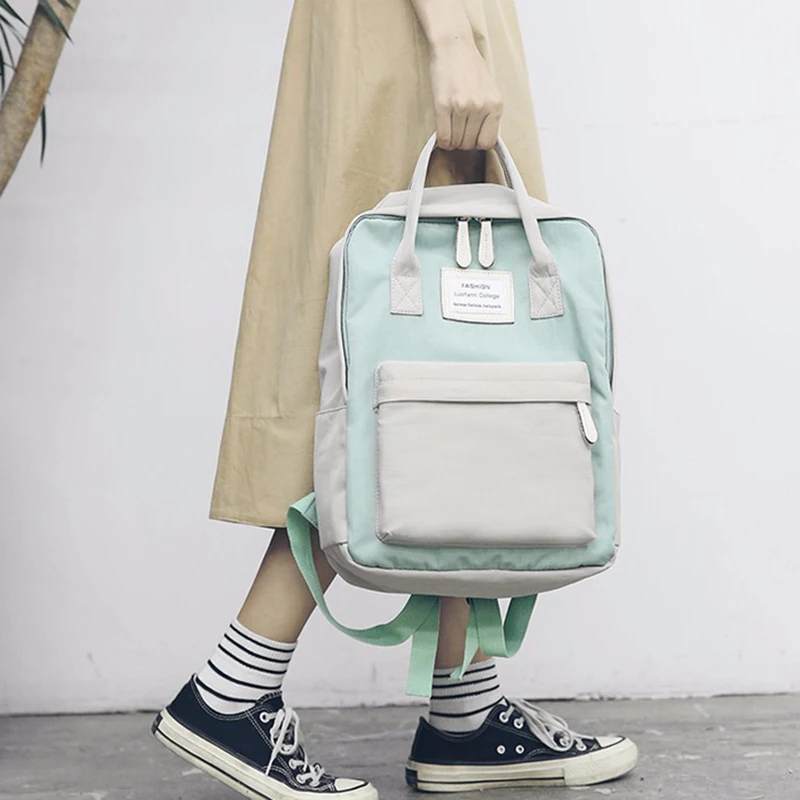 Женский рюкзак водонепроницаемый холщовый дорожный школьная сумка рюкзаки 2020 |