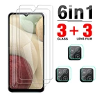 6 в 1 полное покрытие Защитная пленка для экрана из закаленного стекла для Samsung Galaxy A12 фотоаппаратов Защитное стекло для Samsung Sumsung 12 12A 6,5