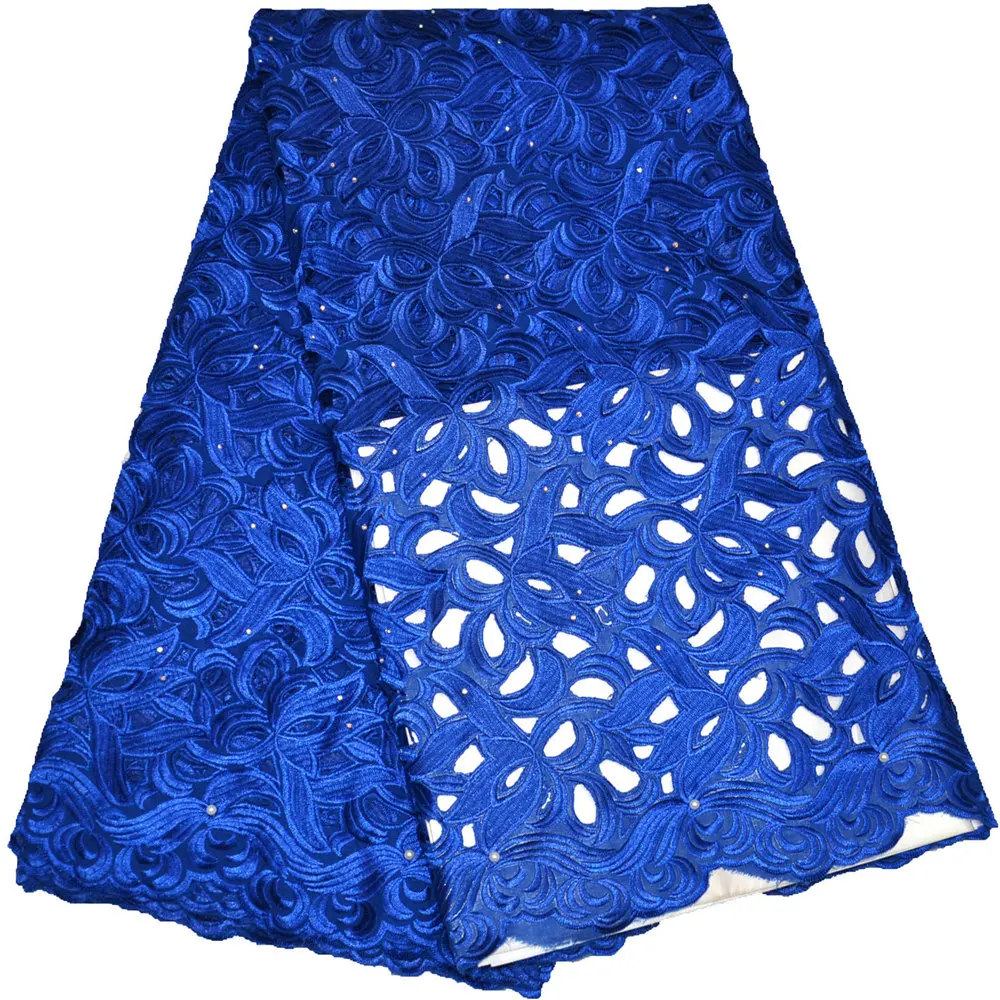 Высококачественная хлопчатобумажная кружевная ткань ручной работы вышивка