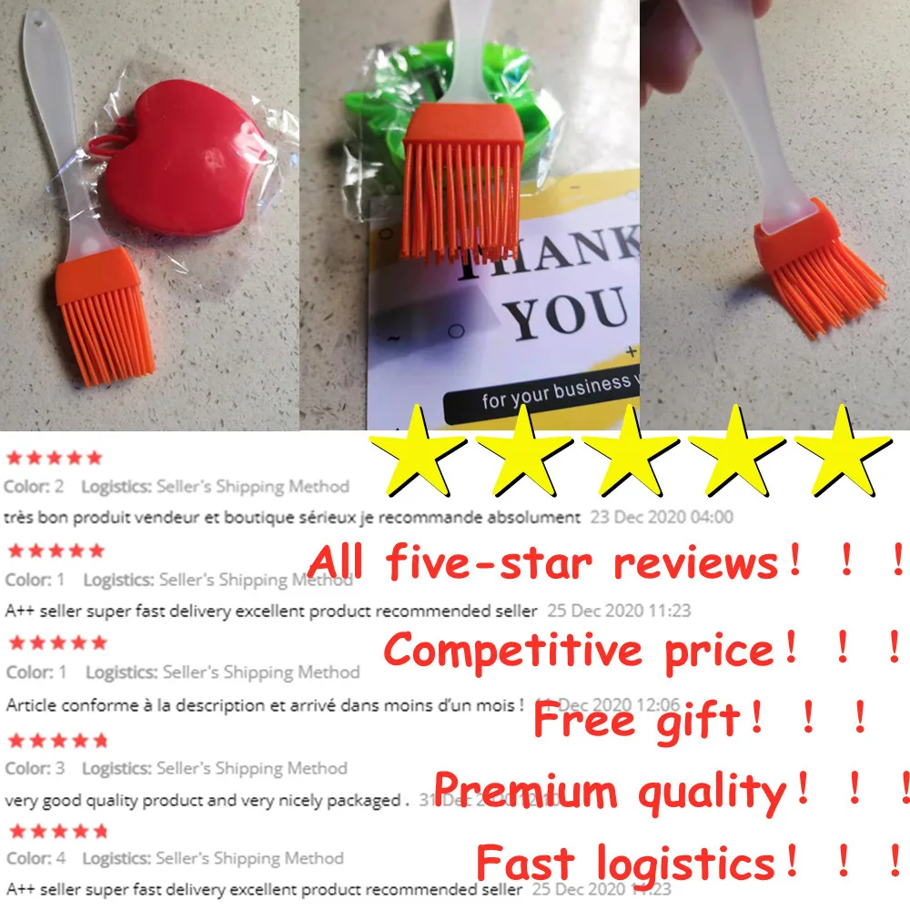 

1pcs Cake Baking Barbecue Brush Home DIY Silicone Tools Eco-friendly Bread Oil Cream Cooking Basting Brush Silicon Kitchen Tools