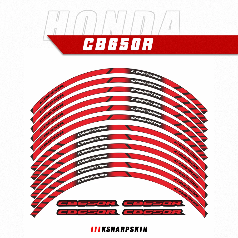 Accesorios de equipo de carreras de motocicletas, decoración de llanta de rueda, pegatina adhesiva reflectante para HONDA CB650R cb 650r