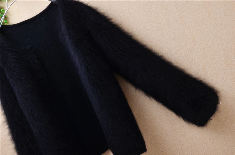 Повседневная искусственная норковая касса вязаный мягкий теплый зимний