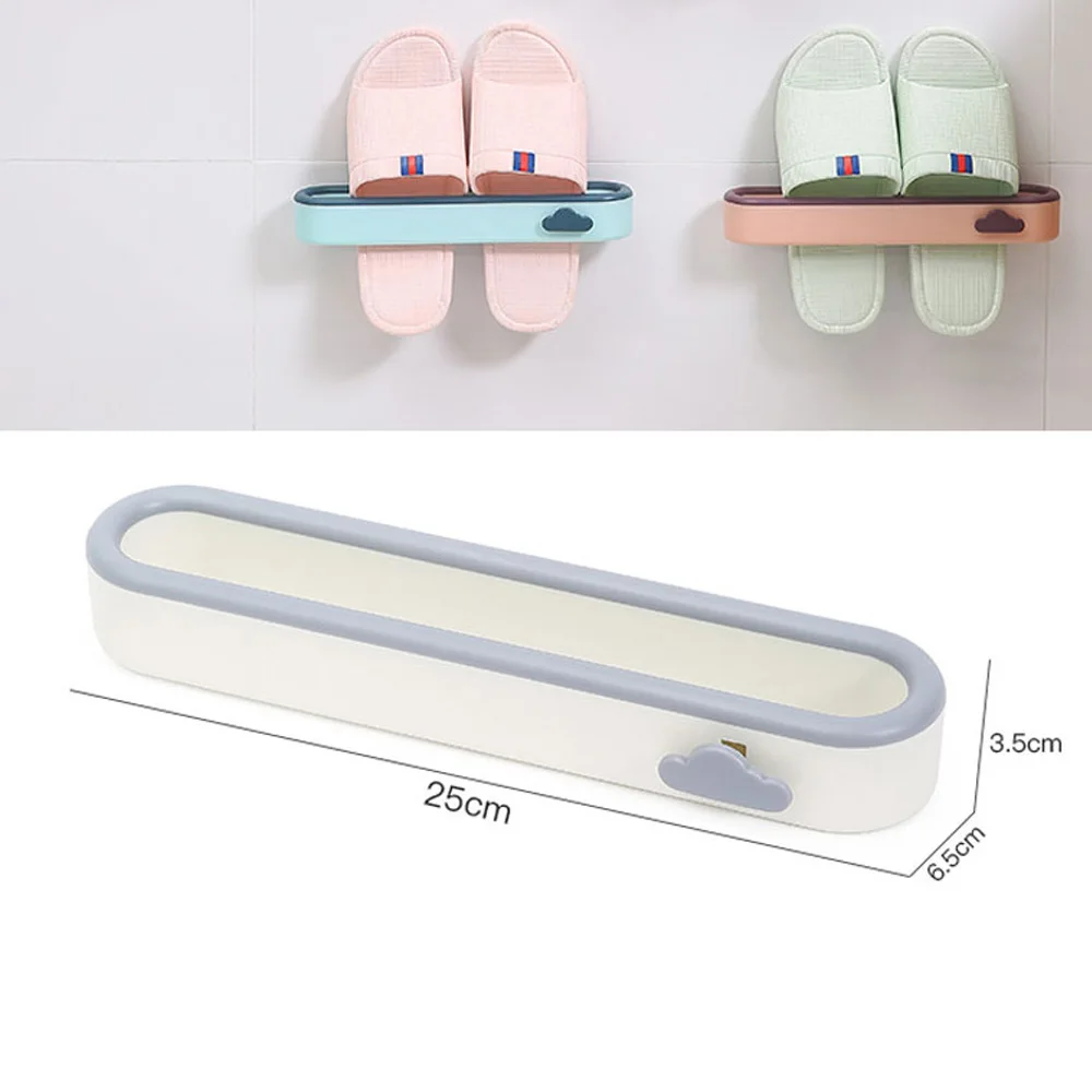 

4pcs Hanging Shoe Rack Space Saving Bathroom Wall-Mounted Shoe Stand With Sticky Hanging Strips Storage Shelves For Shoe Storage