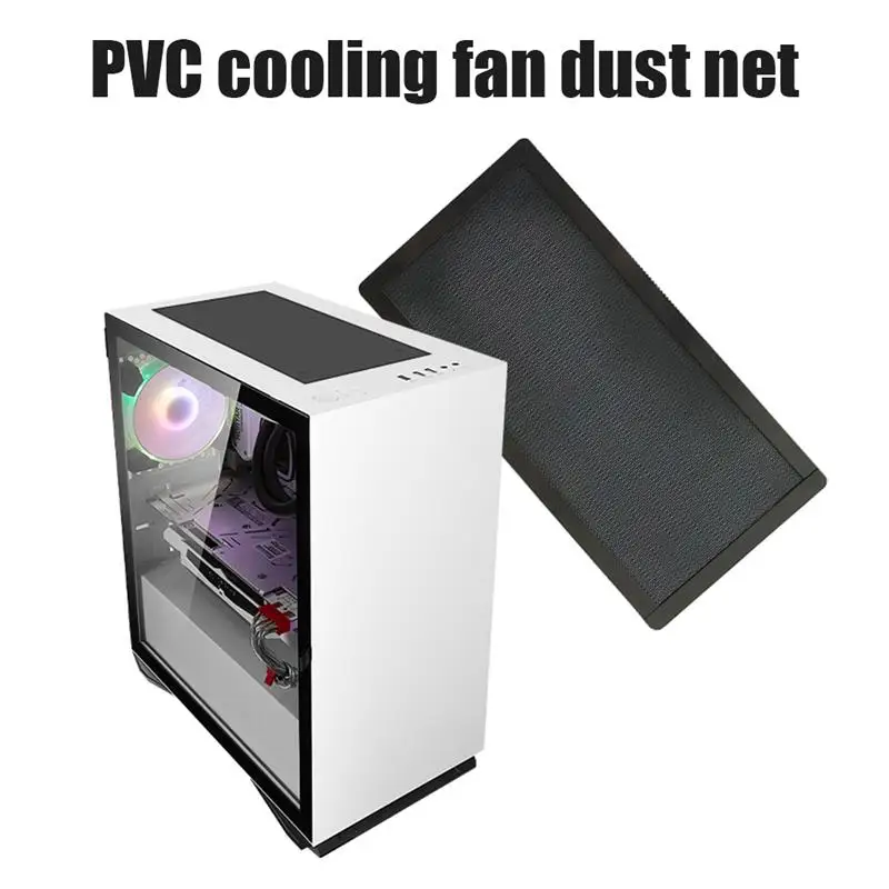 

PC Chassis Cooling Dust Filter Magnetic PVC Net Guard Fan Cover Dust Filter Antidust Net For PC Computer Case Cooling Fan