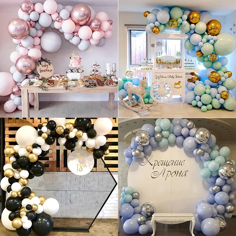 2Sets DIY party decoration,Macarone balloon chain combination,Birthday wedding party background wall decoration balloon