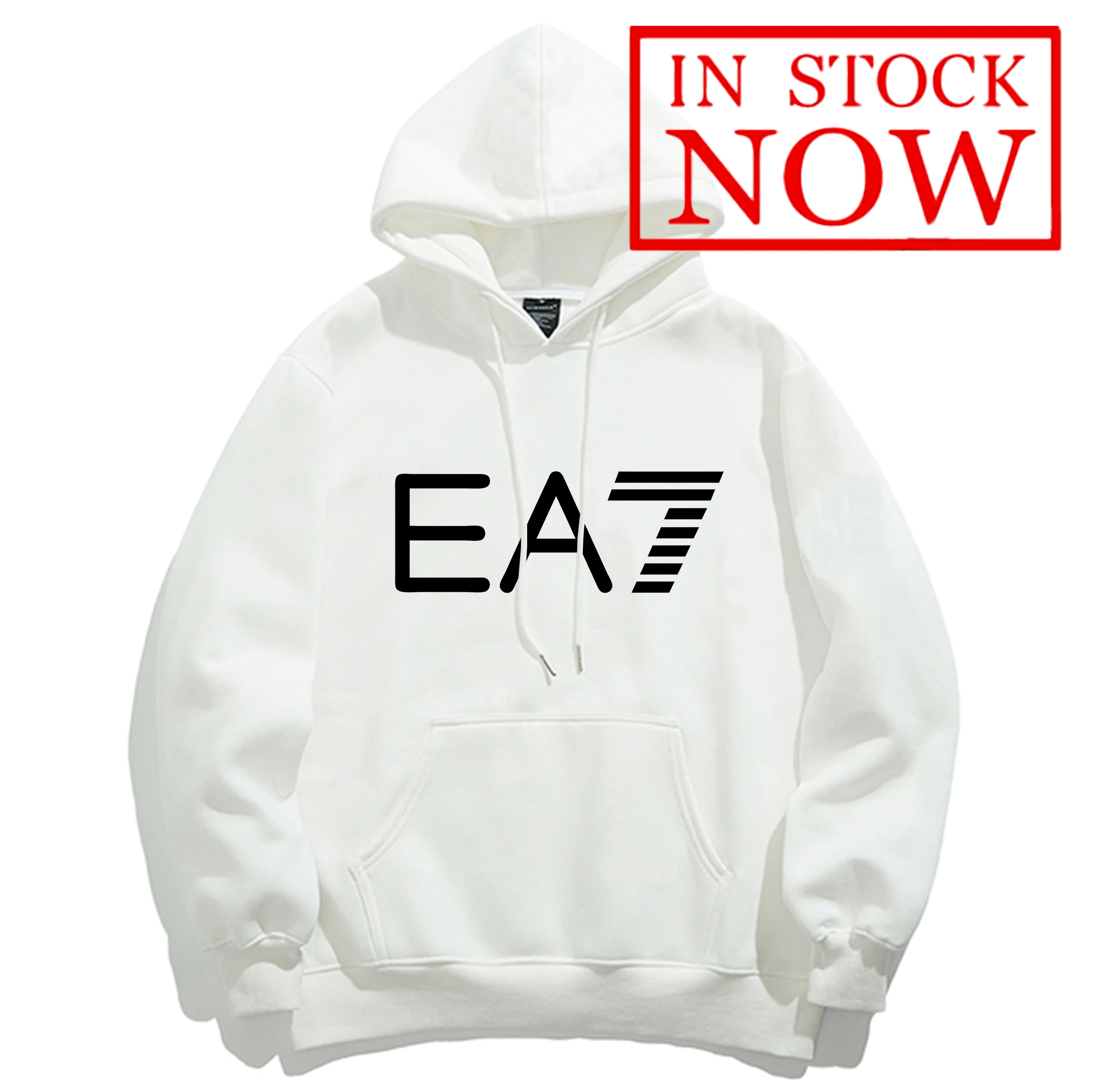 

ea7 Fashion Men/women Hoodie Spring Autumn Pullovers Sweatshirts Solid Color