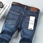 Весна-Осень 2021, мужские классические эластичные джинсы разных стилей, мужские Стрейчевые джинсы, деловой Повседневный Классический стиль