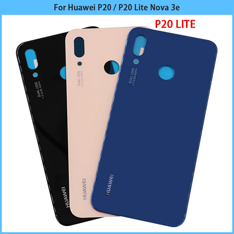 Задняя Крышка аккумуляторной батареи для Huawei P20 задняя крышка Lite Nova 3e стеклянная