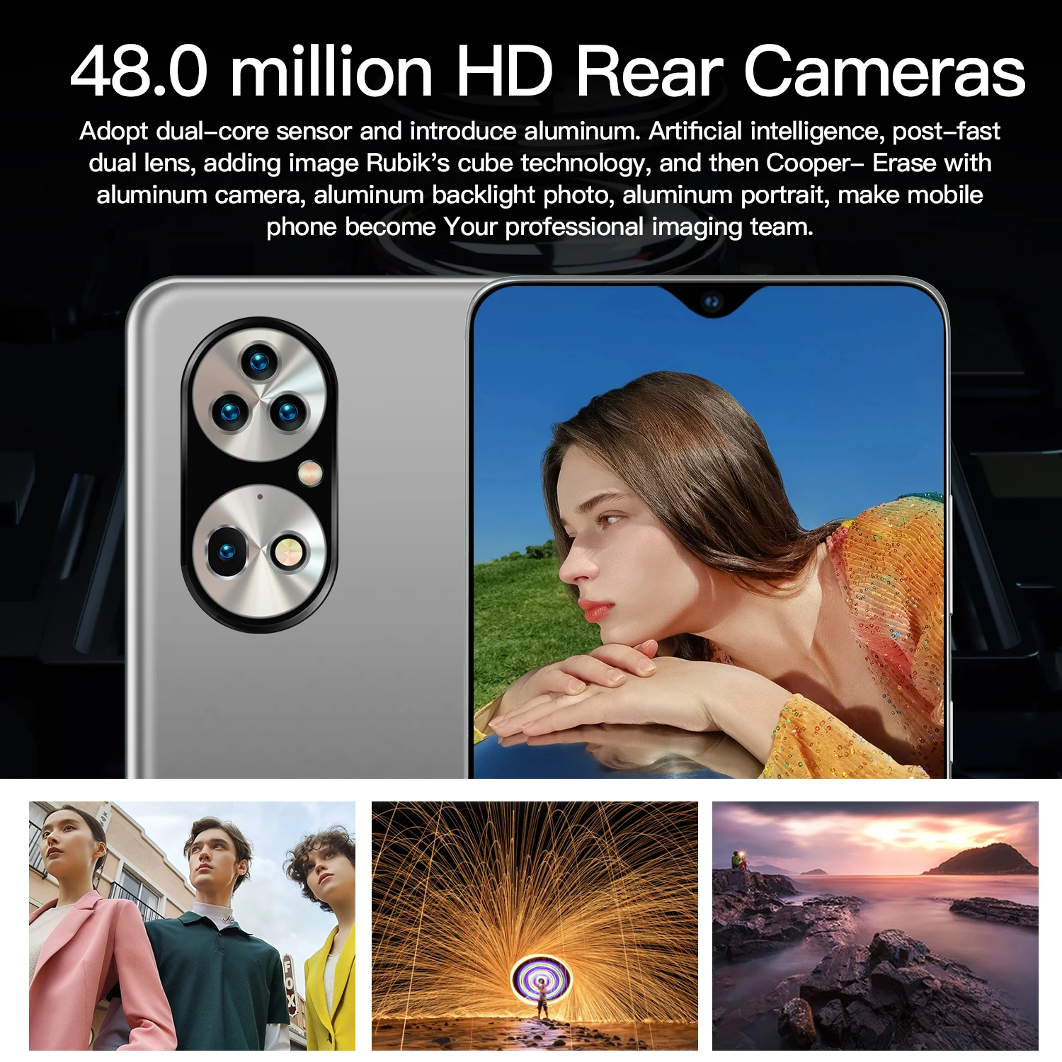 

Global Version Full HD Display 6.7-inch P50 Pro Smartphone 16+512GB 6000mah Support Google Play Wifi GPS 5G Android Mobile Phone