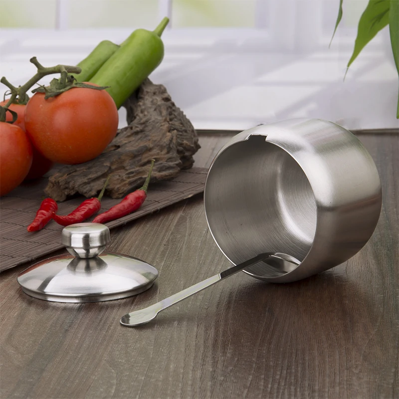 Нержавеющая сталь Приправа Вкус коробка для сахара кухонный инструмент соль
