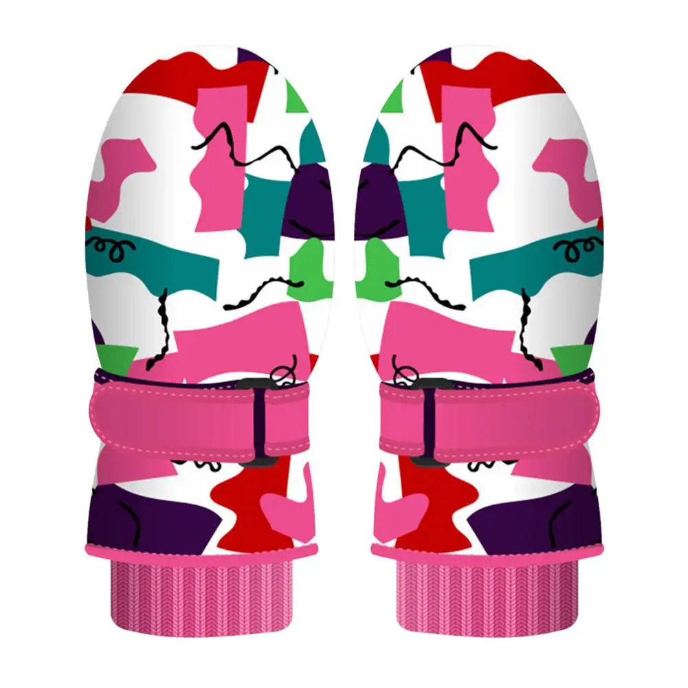 

Детские теплые перчатки ветрозащитные водонепроницаемые Зимние перчатки для уличного спорта Зимние Теплые Симпатичные лыжные перчатки дл...