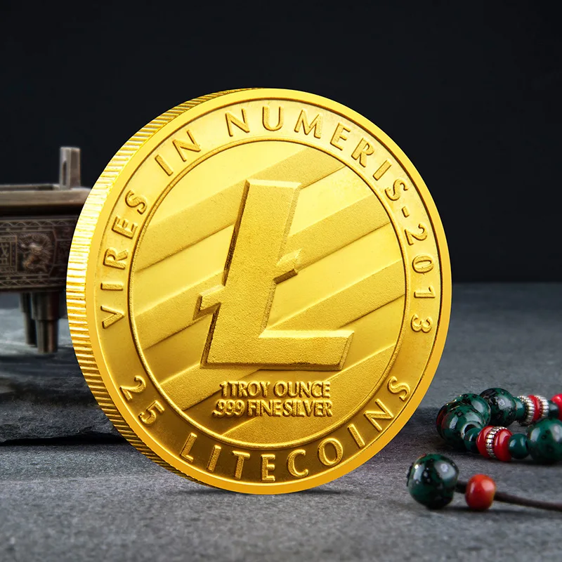

Litecoin Coins Currency Collection Physical Gift Collection Art Home Holiday Deco Imitation Dia