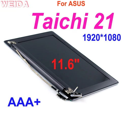 Сменный ЖК-дисплей 11,6 дюйма для ASUS Taichi 21, ЖК-дисплей, сенсорный экран 1920*1080, чехол A B, Верхняя Рамка в сборе TAICHI21, запасная часть