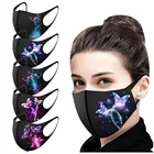 Защитная маска для лица с принтом бабочки для взрослых моющаяся маска с заушными петлями женская маска для лица моющиеся тканевые маски с заушными петлями бандажные маски