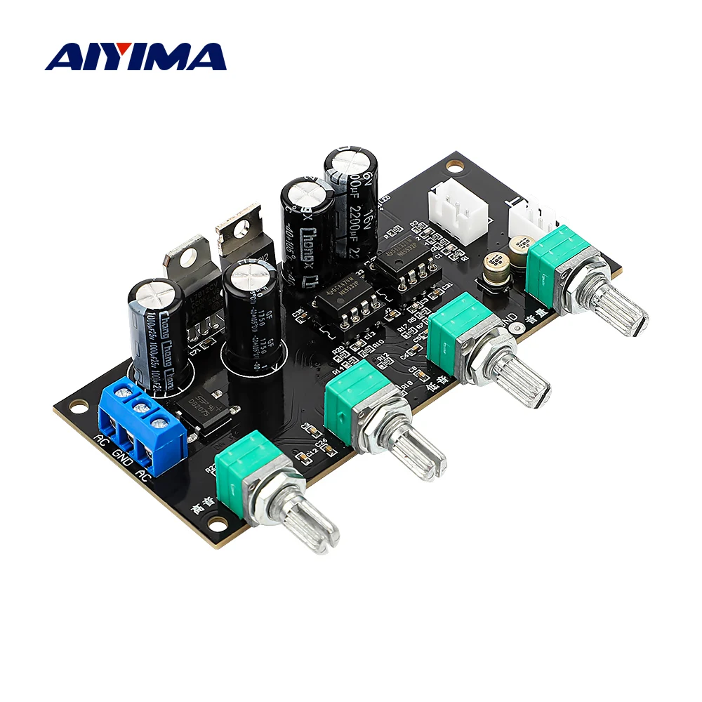 

AIYIMA NE5532 Amplifier Tone Preamp Board Treble Bass Midrange Volume Tone Control Adjustment Pre-amplifier For Power Amplifier
